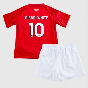 Nottingham Forest Morgan Gibbs-White #10 Dětské Domácí dres komplet 2024-25 Krátký Rukáv (+ trenýrky)